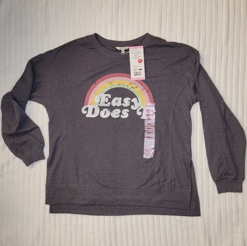 Wildfox 'Easy Does It' Statement Sweatshirt - NEW! - Picture 2 of 4